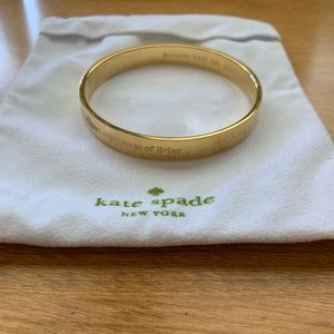 Kate Spade Gold Tone Off YouGo Bangle